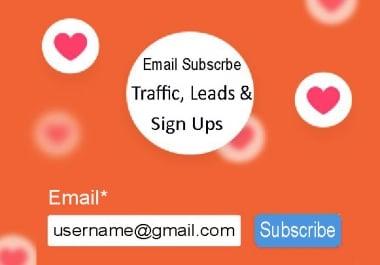 Boost your website,  affiliate or referral link by 100+ email traffic and sign ups leads