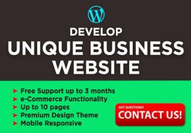 Professional,  Unique Wordpress Business Website