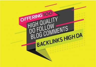 Unique Offer 100 Manually Do Follow Blog Comments With 50 Off