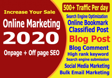 1 month online marketing for your website to Increase sales