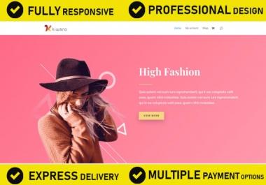 create a professional wordpress ecommerce website or online store