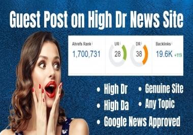Publish Do Follow guest post on High DA,  High DR News Site,  Google News Apprved