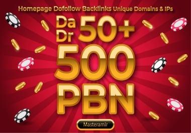 PBN DA & DR 50+ Homepage DoFollow Links for Casino,  Poker,  Gambling,  & Betting
