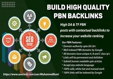I will Build High Quality 20 PBN Backlinks