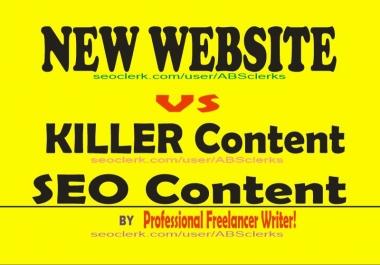 New Website Content- I will write a Killer content for your blog or website