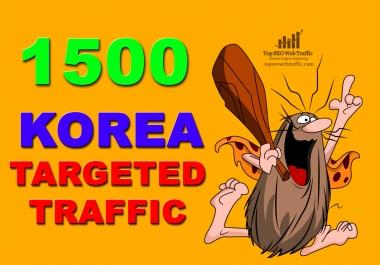 I WILL SEND 1,500 HIGHT SOUTH KOREA WEB TRAFFIC VISITORS