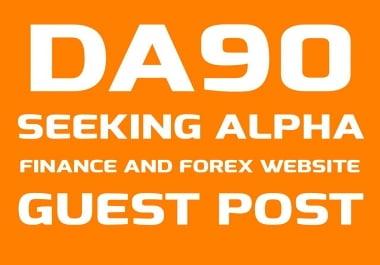 Guest post on seeking alpha da90 finance website