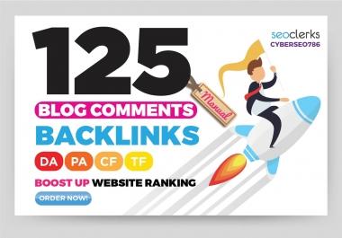 125 high quality blog comment seo dofollow manual backlinks low OBL