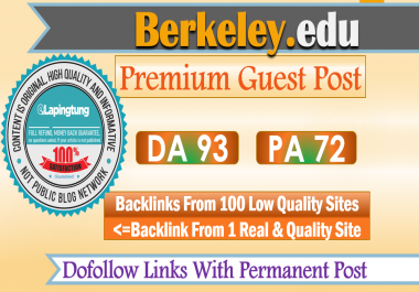 Publish Guest Post on UC Berkeley. Berkeley. edu - DA 93