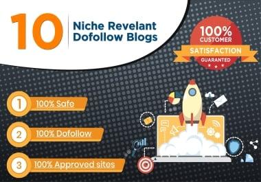 Do manually 10 dofollow high quality niche relevant blog comment backlinks