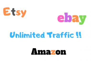 Unlimited Traffic For Ebay Products Amazon Etsy Shopify Etc Within 3 days
