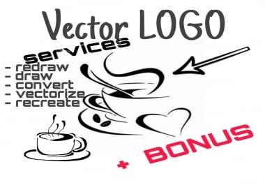 VECTOR services,  Tag Cloud,  Draw,  Redraw,  Create,  Vectorize,  Tracing,  Banner