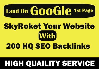 SkyRoket Your Website With 200 HQ Manually SEO Backlinks On Unique Domain
