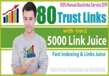 5080+ Backlinks 80 PR9 Trust Backlinks With 5000 Tier2 Link Juice & Blast