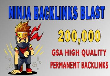 200,000 SEO Ninja Backlinks for Website Ranking