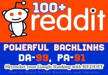 100+ Super Powerful DA-99 Strong REDDIT Backlinks Top Google 1st Ranking page