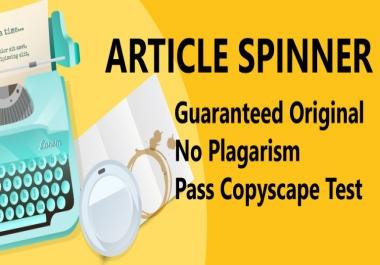 Advanced Article Spinning Article Spinner Services Rewriting Article