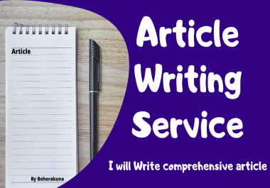 Write you 700 words comprehensive article with seo friendly