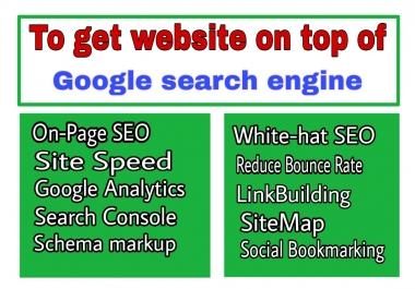 Best Way to get Website on top of google search engine