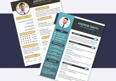 Make professional cv,  resume and portfolio design