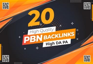 Manual 20 High Quality PBN Backlinks-High DA-High PA