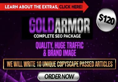 Gold Armor Complete SEO Package for Top Ranking