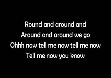 I Make Animated Video Lyrics With Hd And Professional Lyrics in Cheap Price