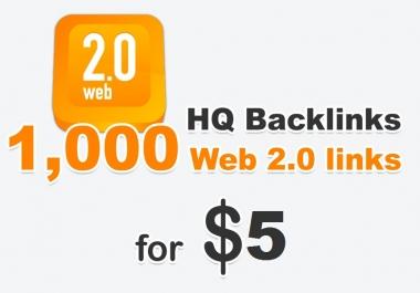 Provide You more than 1000 High quality Web 2.0 profile links