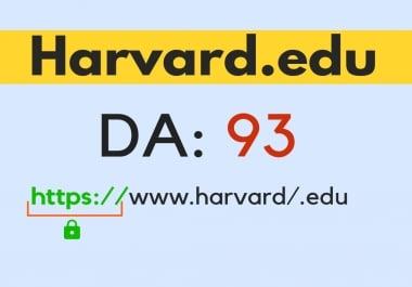 Guest post on Harvard University Blogs. Harvard. edu DA95+