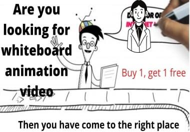 Get whiteboard video Animation + 1 free in any language of your choice