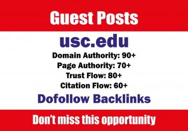 Guest Post On University of Southern California - usc. edu DA91 with do f0llow