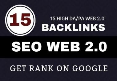 manually create 15 high quality web2 0 backlinks