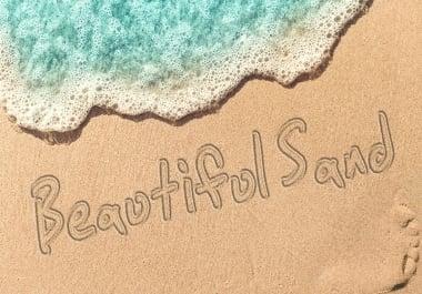 I will create your any 2 words with sand writing