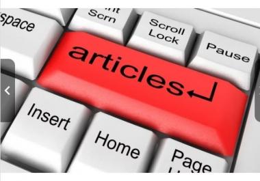 Write An Original 500 Word Article On Any Topic
