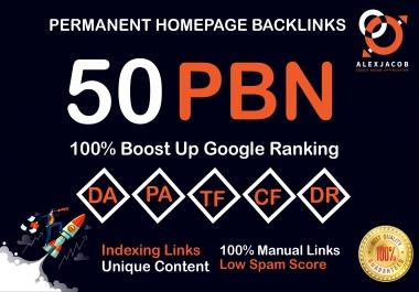 Create 50 PBN Powerfull SEO Permanent Dofollow Backlinks