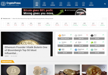 Botcoin Established Crypto Website Update + Support Instant Delivery