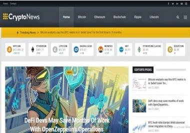 Established Crypto Website Update + Support Instant Delivery