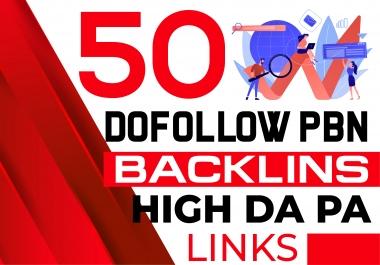 Build Manual 50 PBN DoFollow backlinks