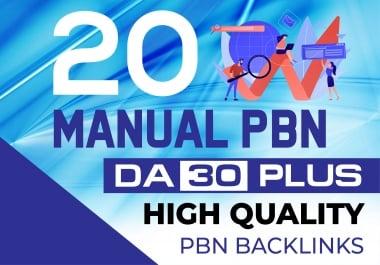 Do 20 Homepage PBN UNIQUE PBN Backlinks On High DA 30 +