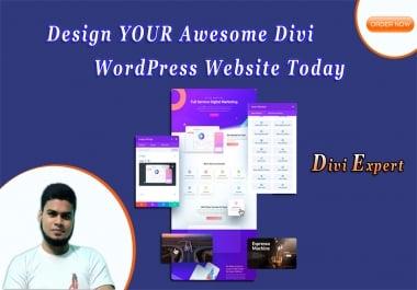 I will Design awesome divi WordPress webiste with divi