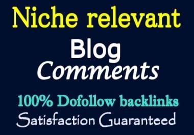 Get 20 HQ Niche Relevant Blog Comments Backlinks