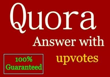 Give You Niche Relevant 8 Quora Answer with 25+ Upvotes & 15+ Shares