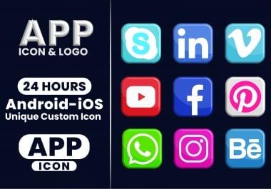 I will design modern app icon logo