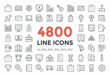 I will do line and flat vector icons design