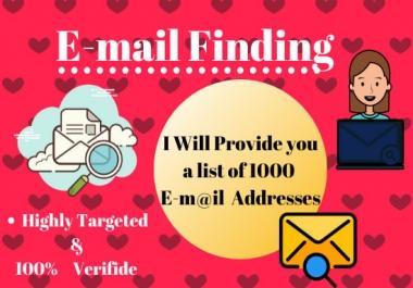 Find Your Targeted 1000 Active Email List