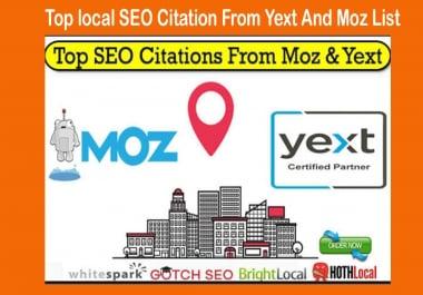 Top local SEO Citation From Yext And Moz List
