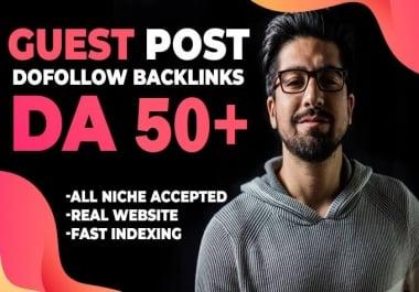I Will Publish 5 Niche Relevant Guest Post on DA50+ for Real Traffic Site