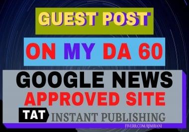 Do high quality SEO guest post on google news approved site