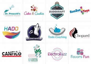 I will do a 5 PROFESSIONAL initial logo samples with free jpg,  psd,  ai,  and unlimited revisions for