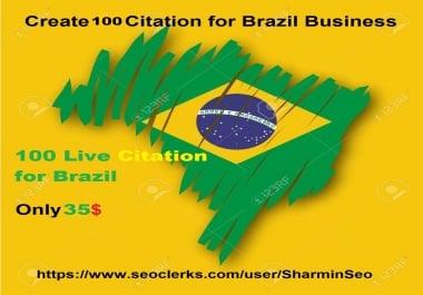 Create 100 live Citation for Brazil Business